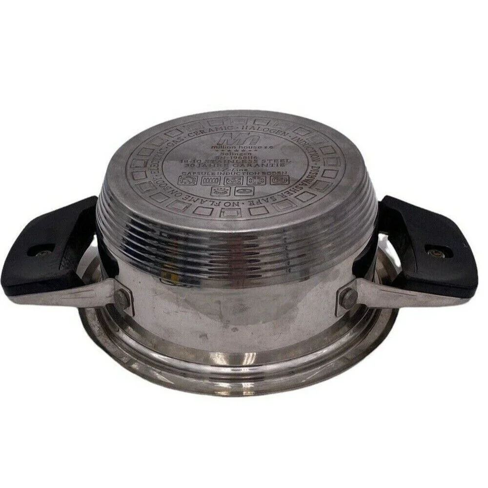 Million House Solingen Stainles Steel Induction Pot Saucepan 1.25L Z-Line No Lid